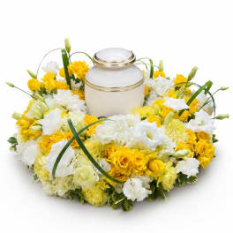 Golden Rays Urn Wreath
