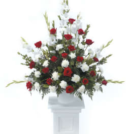 Loving Tribute Pedestal Arrangement