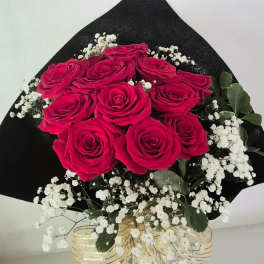 Red Roses Wrapped
