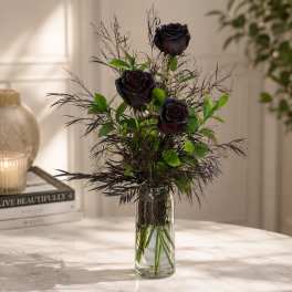 Enchanted Black Rose Vase