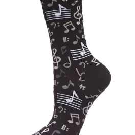 Musical Notes Crew Sock