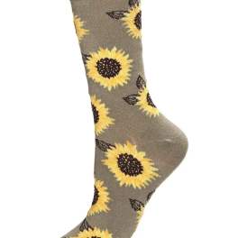 Majestic Sunflower Bamboo Blend Crew Socks