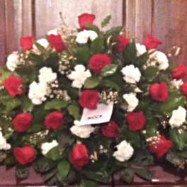 Casket Spread Mixed Fresh Flowers