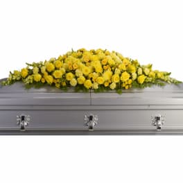 Golden Garden Casket Spray by Teleflora