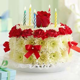 Birthday Flower Cake Bright