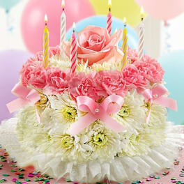 Birthday Flower Cake Pastel