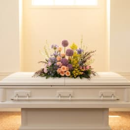 Serene Garden Casket Spray