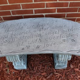 If Every Thought Cement Bench