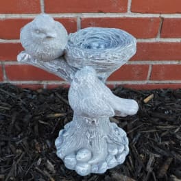 Nesting Birds Cement Statue