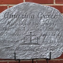 Statue and Stones Amazing Grace Stepping Stone cement