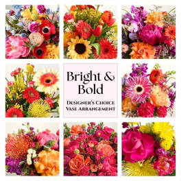 Bright and Bold Designer's Choice Vase Arrangement