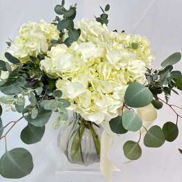 Hydrangeas in Gold Bouquet