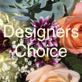 Mixed bouquet with succulents, roses, and purple flowers