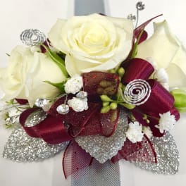 Slap band Wrist Corsage