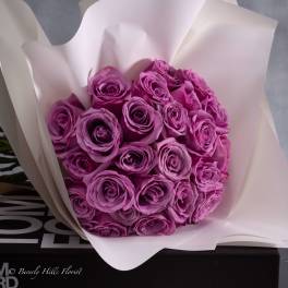 SERENITY IN BLOOM: LAVENDER ROSE BOUQUET - Sherman Oaks Florist