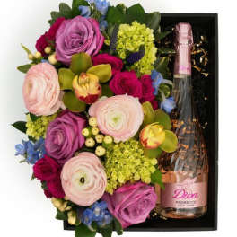 Flora Box Pastel Diva Prosecco Rose
