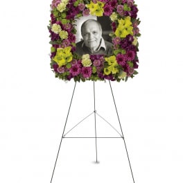 Mosaic of Memories Square Easel Wreath