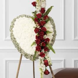 Red and White Closed Heart
