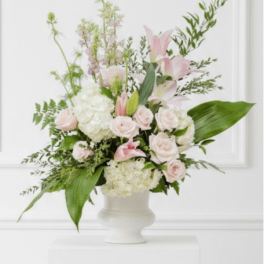 White and Pink Urn