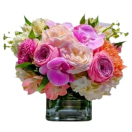 Lavender & Pink Elegance Bouquet - Roses, Hydrangeas & Orchids | Haddonfield & Haddon Township Delivery