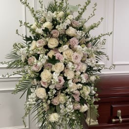 Pink and White Standing Easel