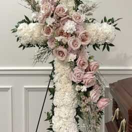 White and Pink Cross