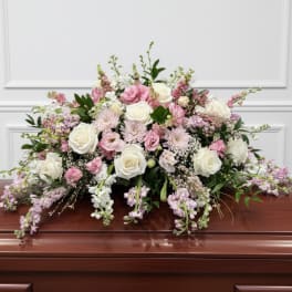 Pink and White Casket