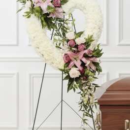 White and Pink Heart Easel