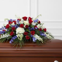 Red White and Blue Casket