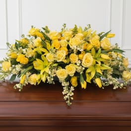 Yellow Casket Cross