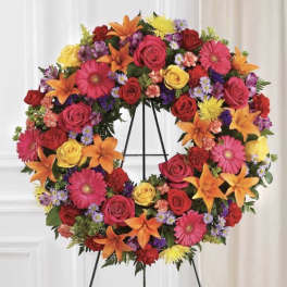 Bright Colorful Wreath
