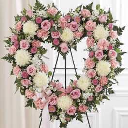 White and Pink Open Heart