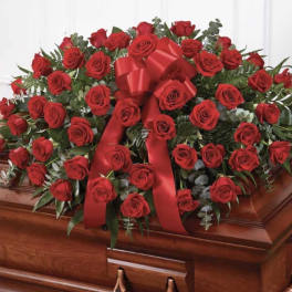 Red Rose Casket Spray