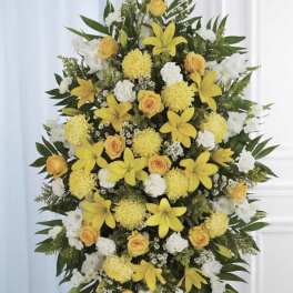 White and Yellow Standing Spray