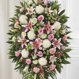 Pastel Standing Spray with Stargazer Lilies