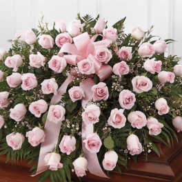 Pink Rose Casket Spray
