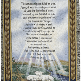 23rd Psalm Tapestry Throw