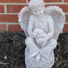 Boy Angel Cement Statue