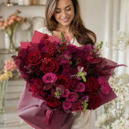Burgundy Romance Luxury Bouquet