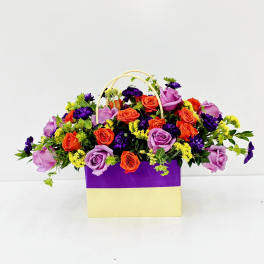 Vivid Blooms in a Bag