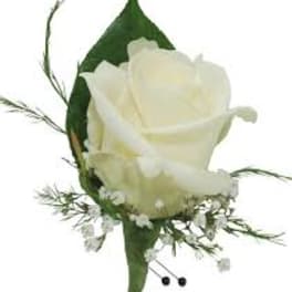 Boutonniere with White Rose
