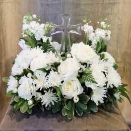 Cross Centerpiece ~ Flower A Day