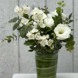 AROUND THE HOUSE (3 LOVELY WHITE ARRANGEMENTS)
