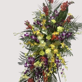 Orchid Funeral Spray