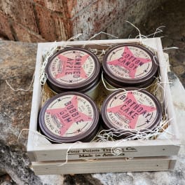 Birthday Cake, Bubble Gum, Cotton Candy, & Candied Apple Candle Set