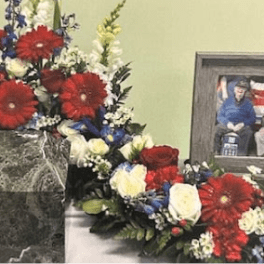Patriotic Serpentine Urn Wreath S7