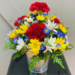 Bucket of flowers