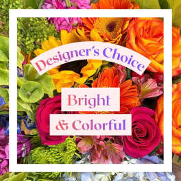 Bright mixed bouquet with roses, gerbera daisies, and chrysanthemums