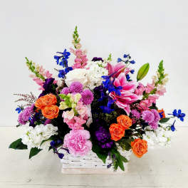 Vibrant Basket of Blooms