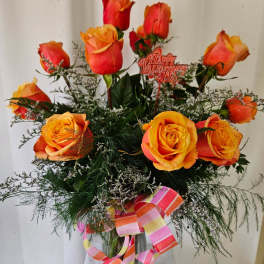 Cherry Brandy Sunset Elegance Bouquet